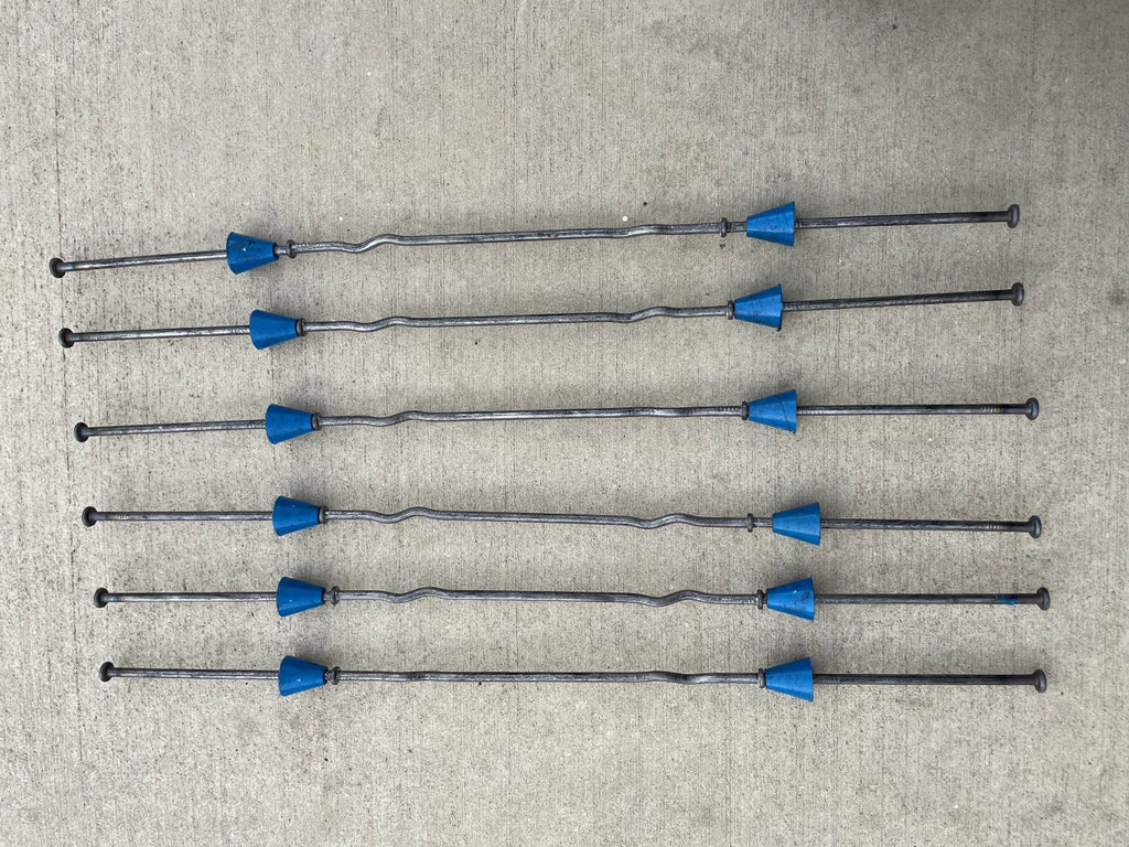 12" x 4 ¾" Heavy Duty Snap Ties For Concrete Forms (Short End) - 1" Plastic Cones