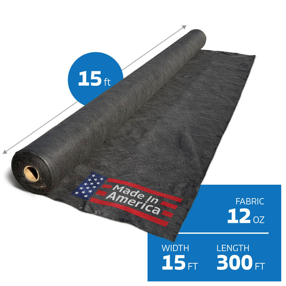 12 oz Non-Woven Geotextile Fabric - 15 ft x 300 ft roll