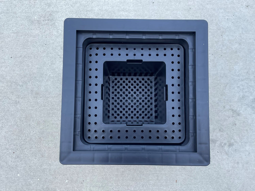 12" x 12" Stormwater Catch Basin - 4 Outlets - UV Treated with Debris Basket