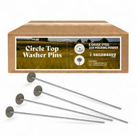 12 in. or 18 in. Circle Top Pins (Easy Installation) - 6 Gauge Steel