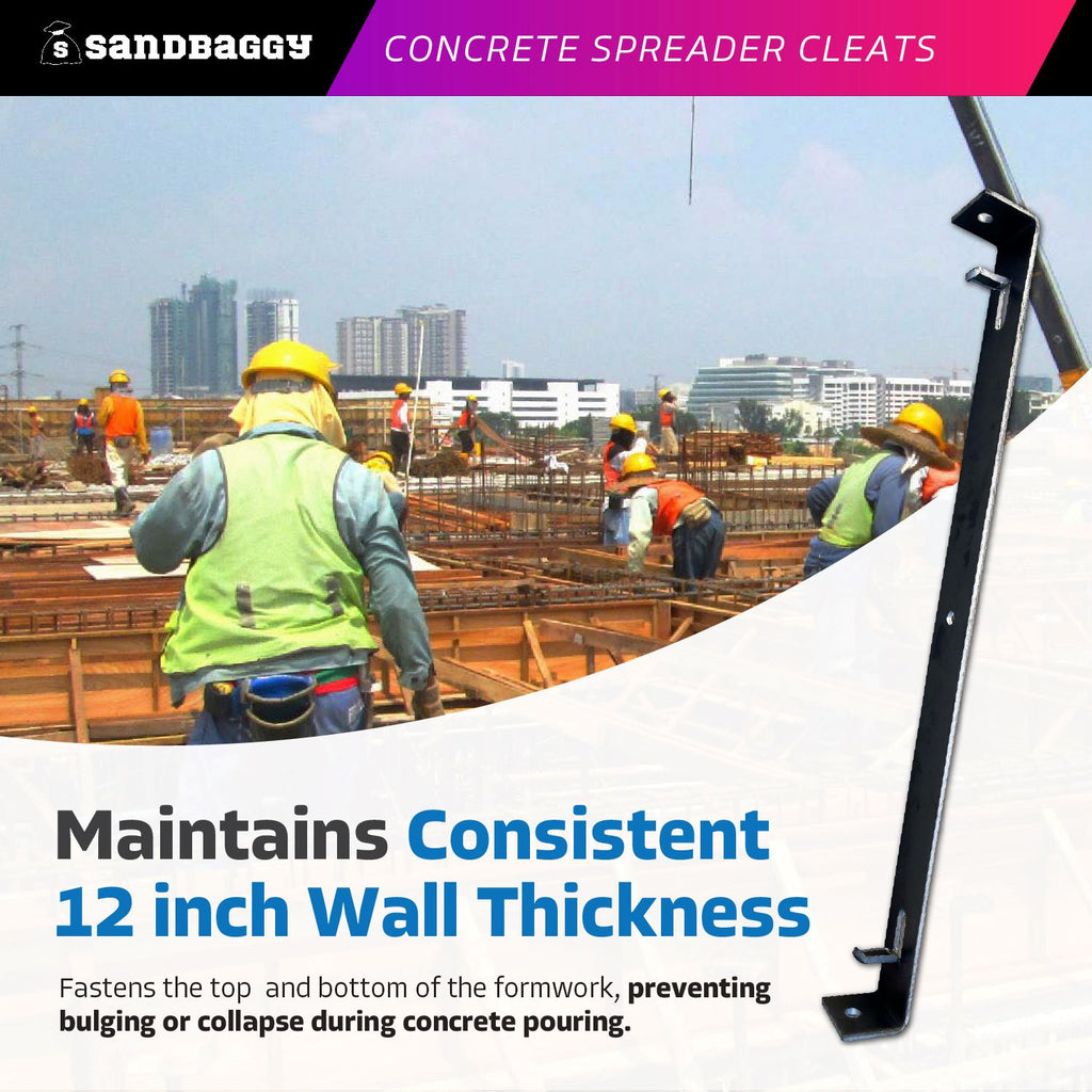 12" x 3/4" Concrete Spreader Cleats for 12 inch walls