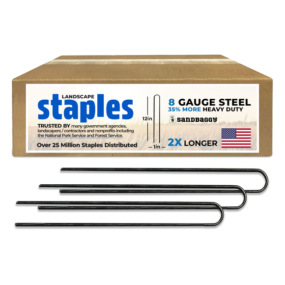 Extra Long Heavy Duty 12-Inch Landscape Staples