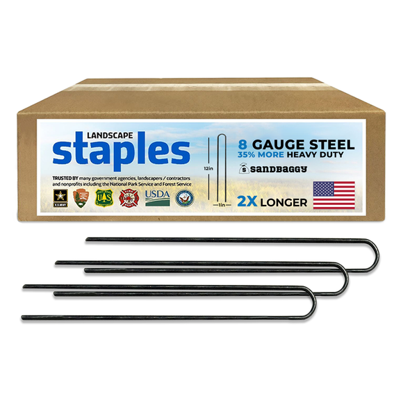 Extra Long Heavy Duty 12-Inch Landscape Staples