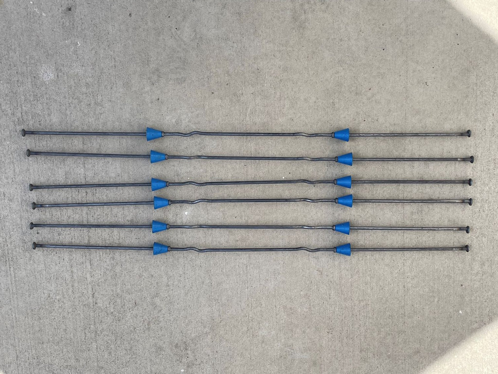 14 inch x 8-1/4 inch end snap ties with 1" plastic cone heads