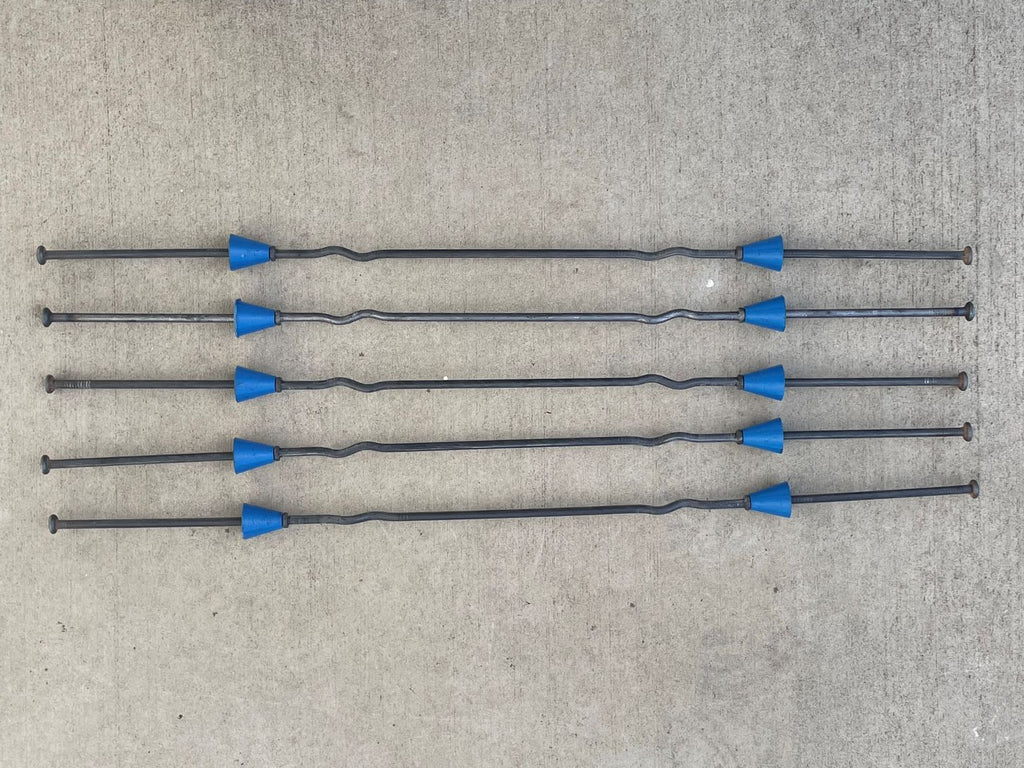 14" short end snap ties with 1" plastic cone heads