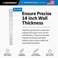 14 in aluminum form ties