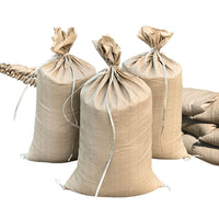 Empty Beige Sandbags