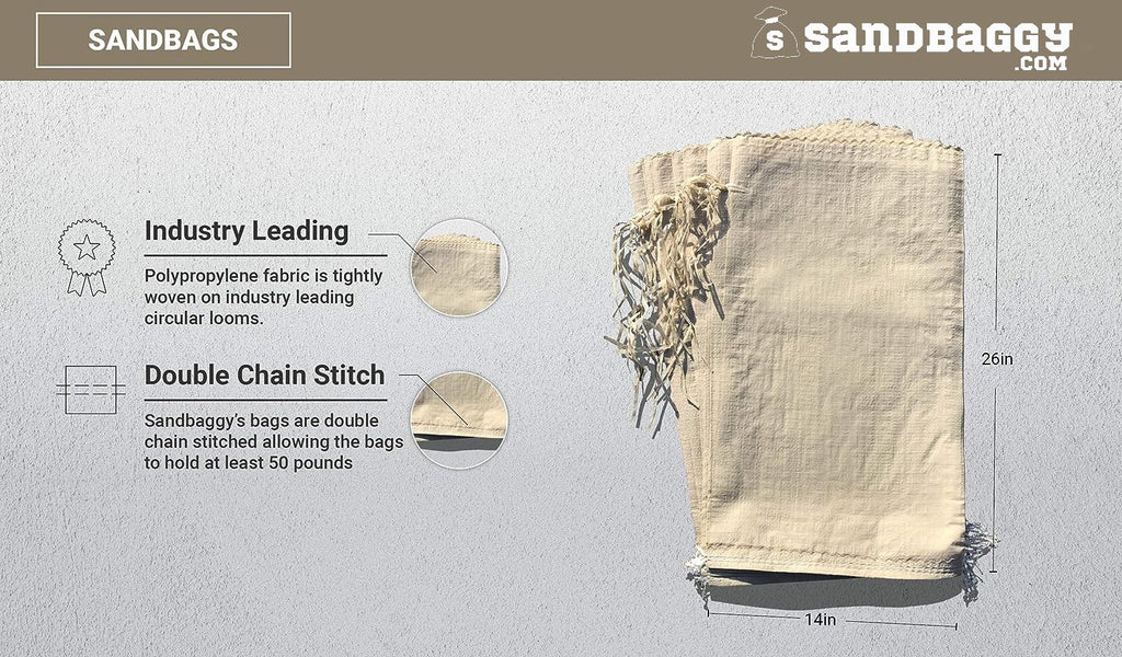 premium beige polypropylene sandbags