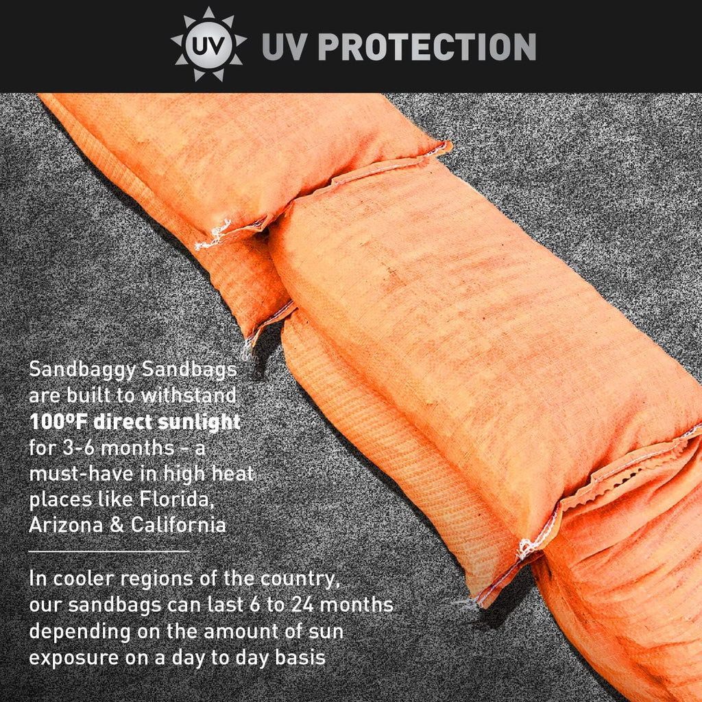 orange uv resistant sandbags