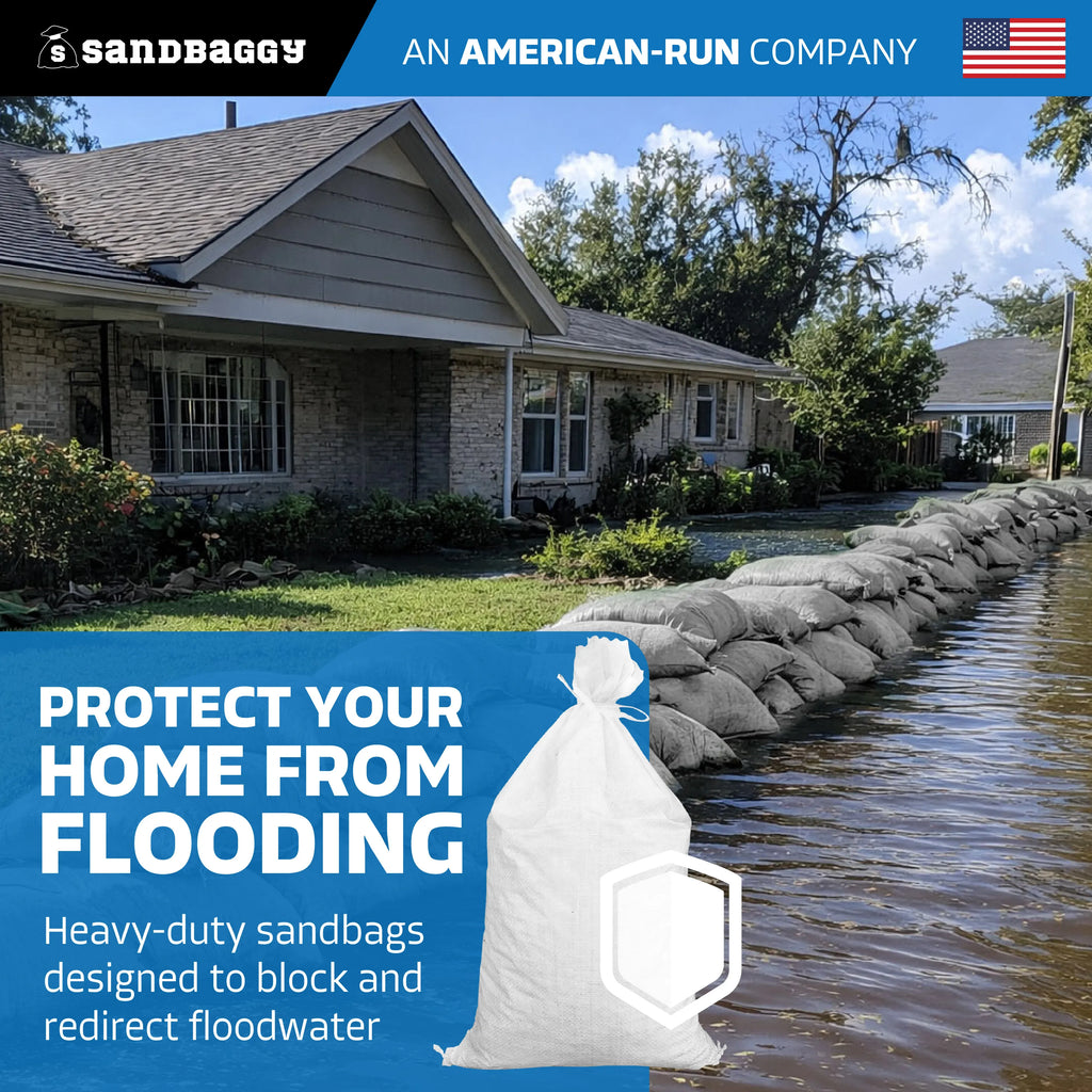 14” x 26” Woven Polypropylene Sandbags for Flooding – Empty & Durable