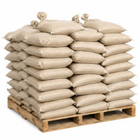 beige pre filled sandbags pallet