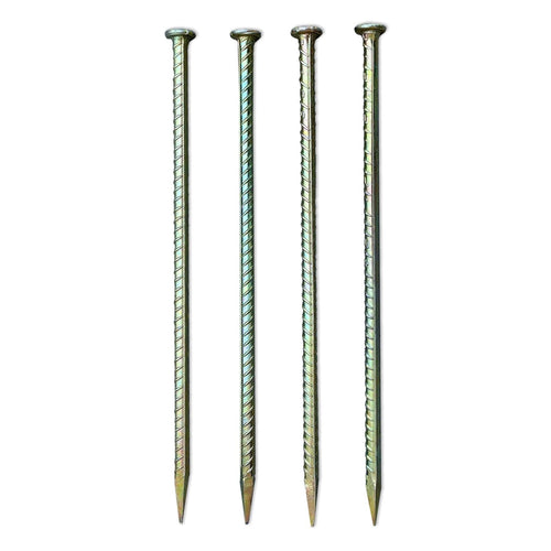 Galvanized 16" rebar stakes with nail head