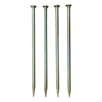 Galvanized 16" rebar stakes with nail head