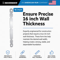 16 in aluminum form ties