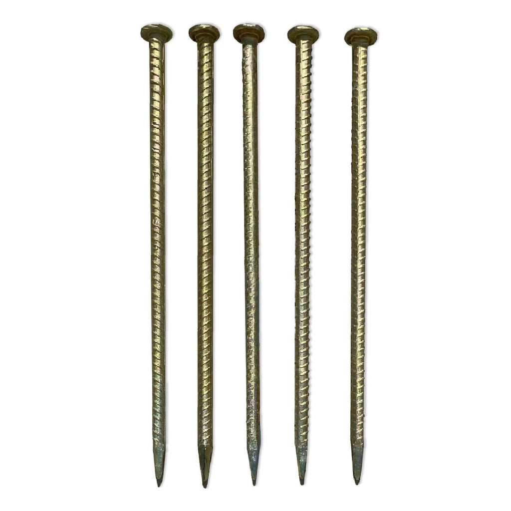 18" galvanized rebar stakes with nail head