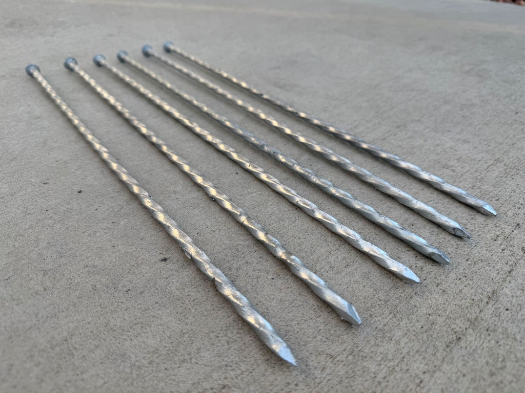 18 in. Galvanized Spiral Landscape Edging Spikes - 1 Gauge Steel