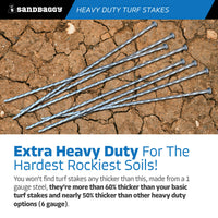 18 inch heavy duty turf nails - heavy duty