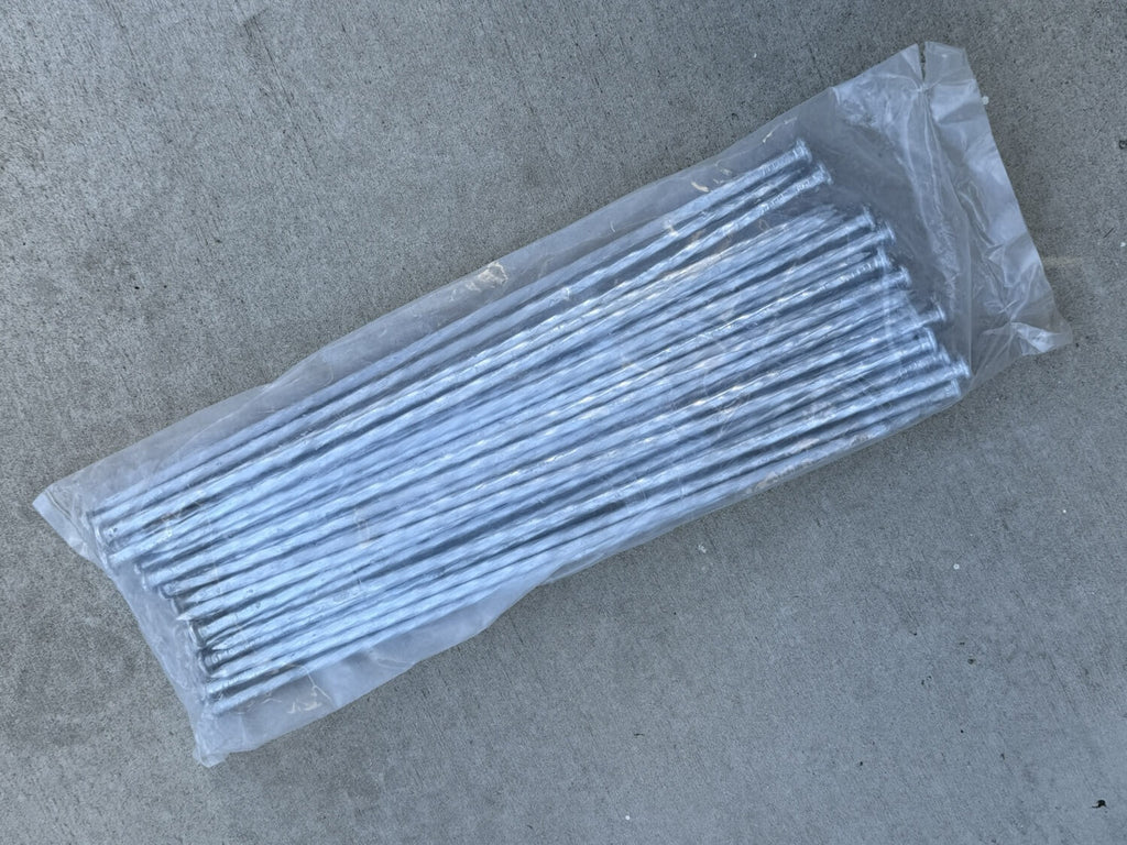 18 in. Ultra Heavy Duty Galvanized Spiral Artificial Turf Nails - 1 Gauge Steel
