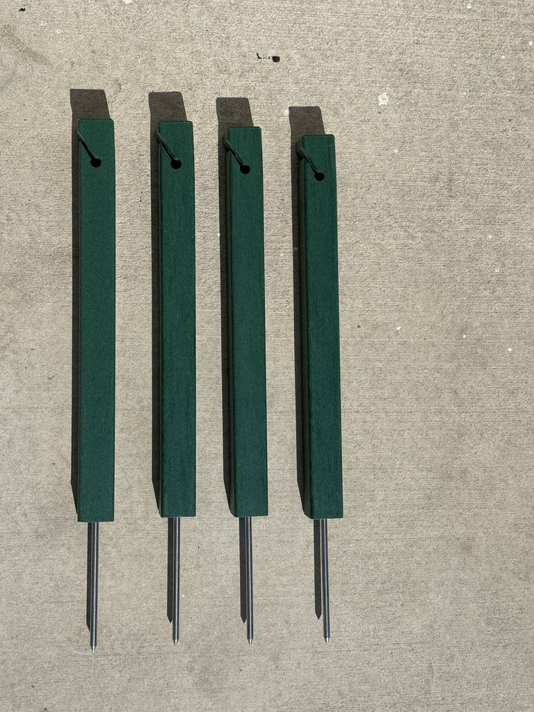 18" Golf Rope Stake - Square Stake (UV Resistant)