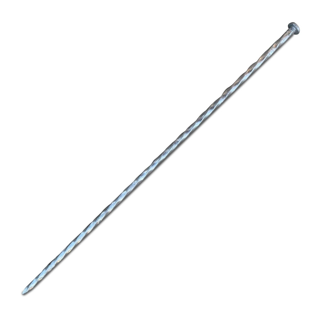 18" Spiral Landscape Timber Spikes - Galvanized Steel Nails - 1 Gauge Steel