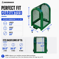 18"x12"x10" Backflow Security Cage - Interior Dimensions Fits Backflows 10.5" L x 16.5" H x 9" W