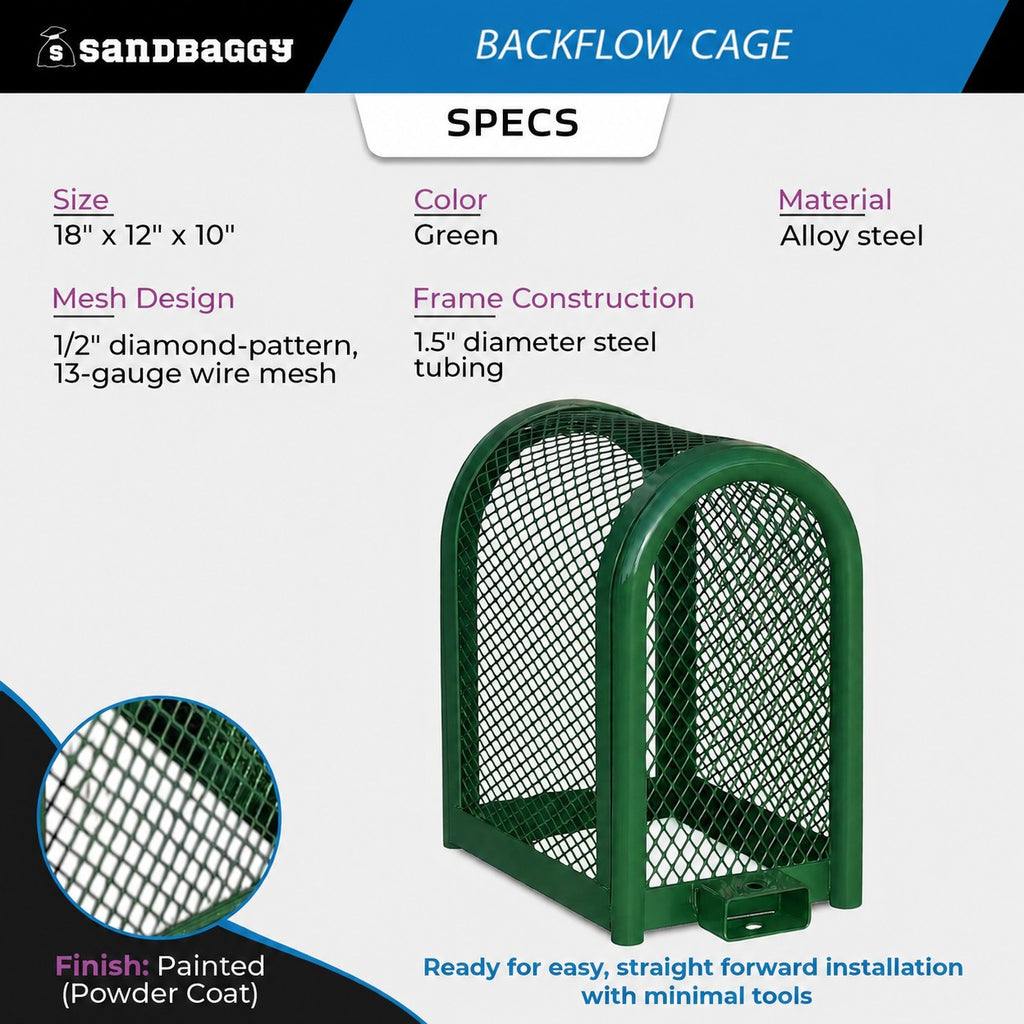 18"x12"x10" Backflow Security Cage Specs