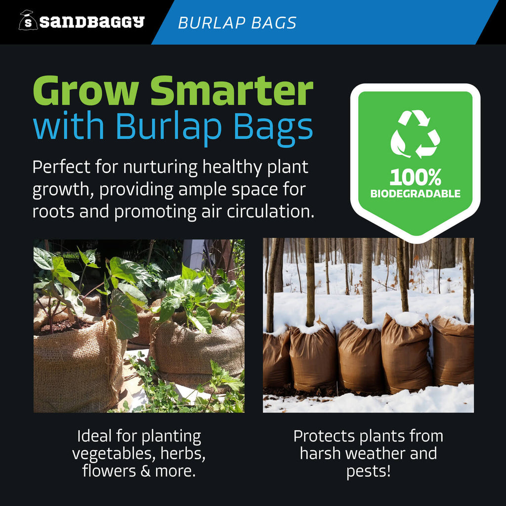 18x30 burlap bags are 100% biodegradable