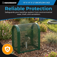 19"x14"x12" Backflow Security Cage – Backflow Preventer Enclosure (Green)