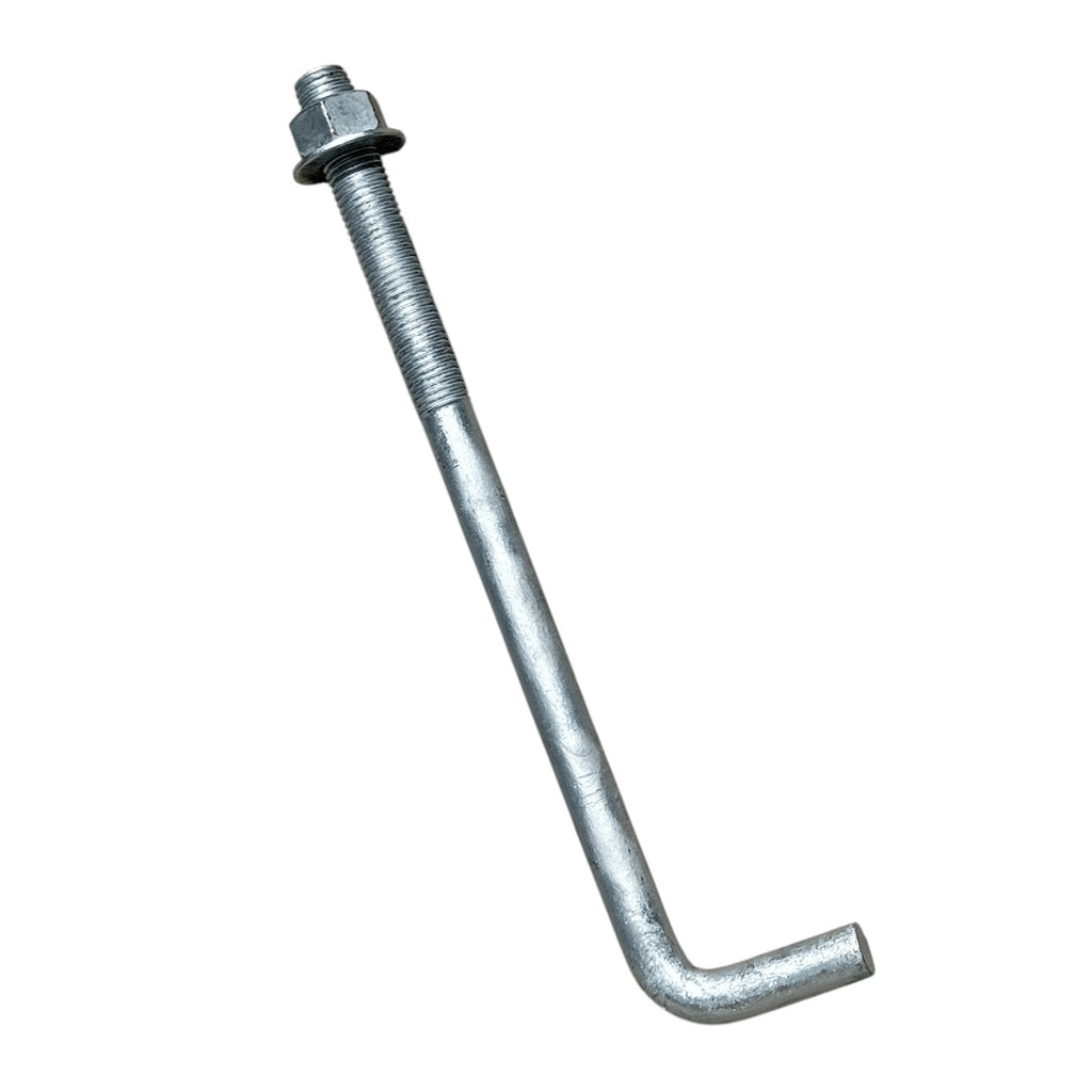 1" x 16" Galvanized Anchor L-Bolt with Nut & Washer