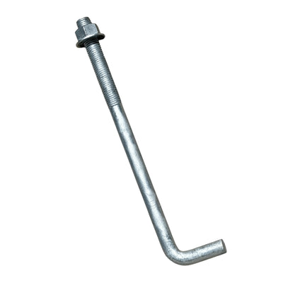 1" x 16" Galvanized Anchor L-Bolt with Nut & Washer