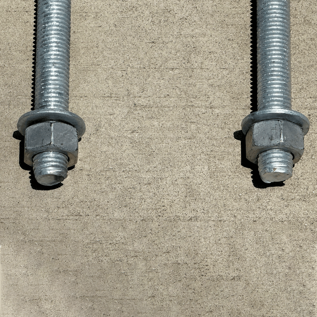 Corrosion-Resistant 1" x 24" L-Shaped Anchor Bolt