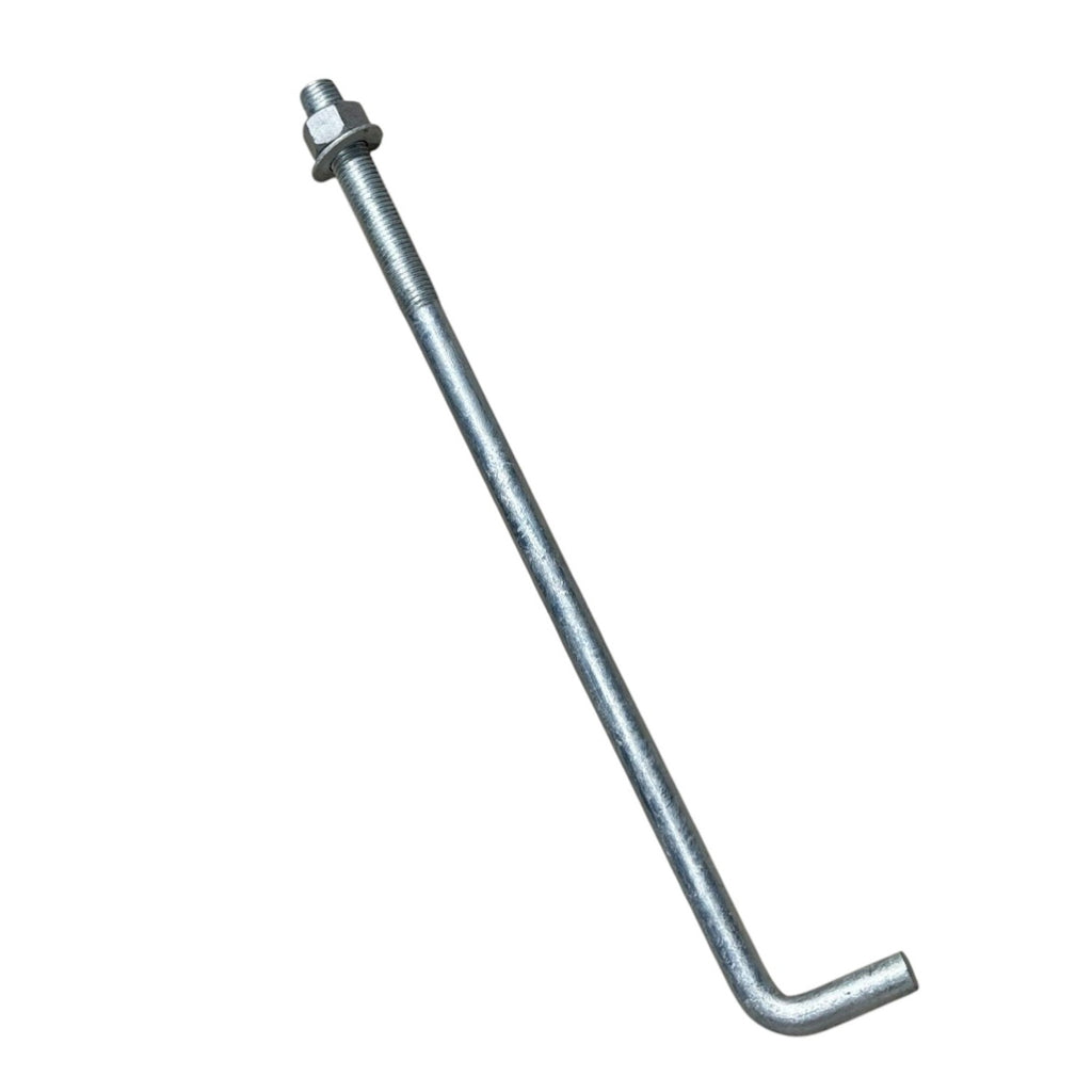 1" x 24" Galvanized Anchor L-Bolt with Nut & Washer