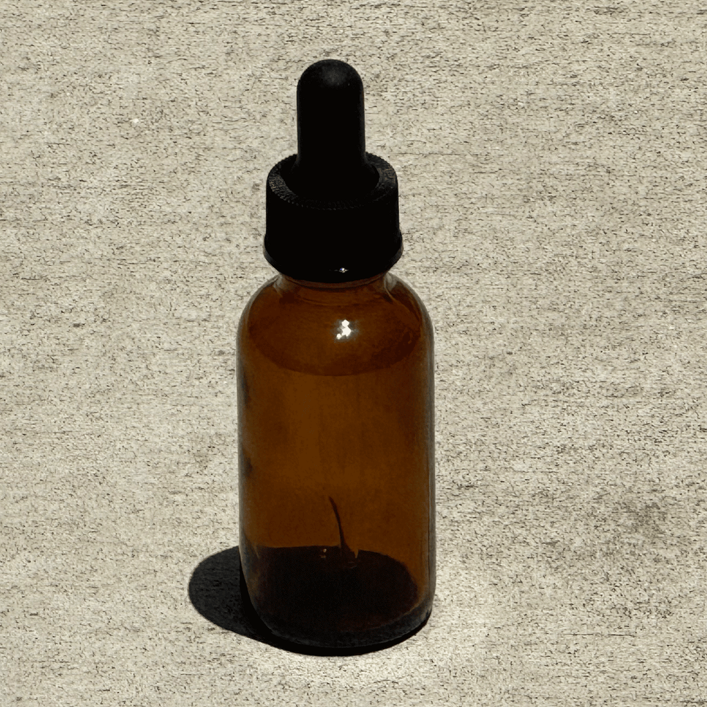 glass bottle with dropper