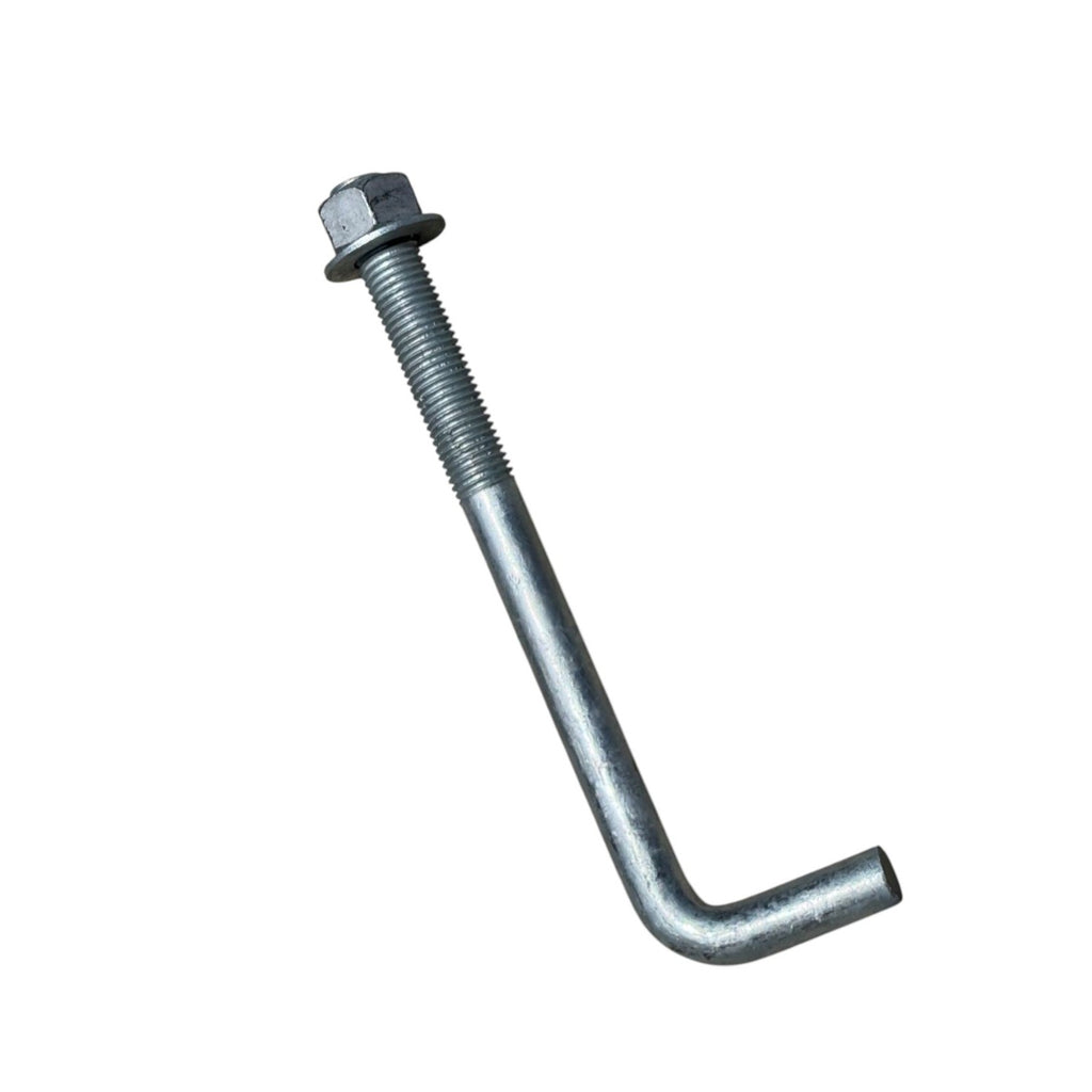 1" x 12" Threaded Concrete Anchor L-Bolts (Nuts & Washers Included) - Galvanized