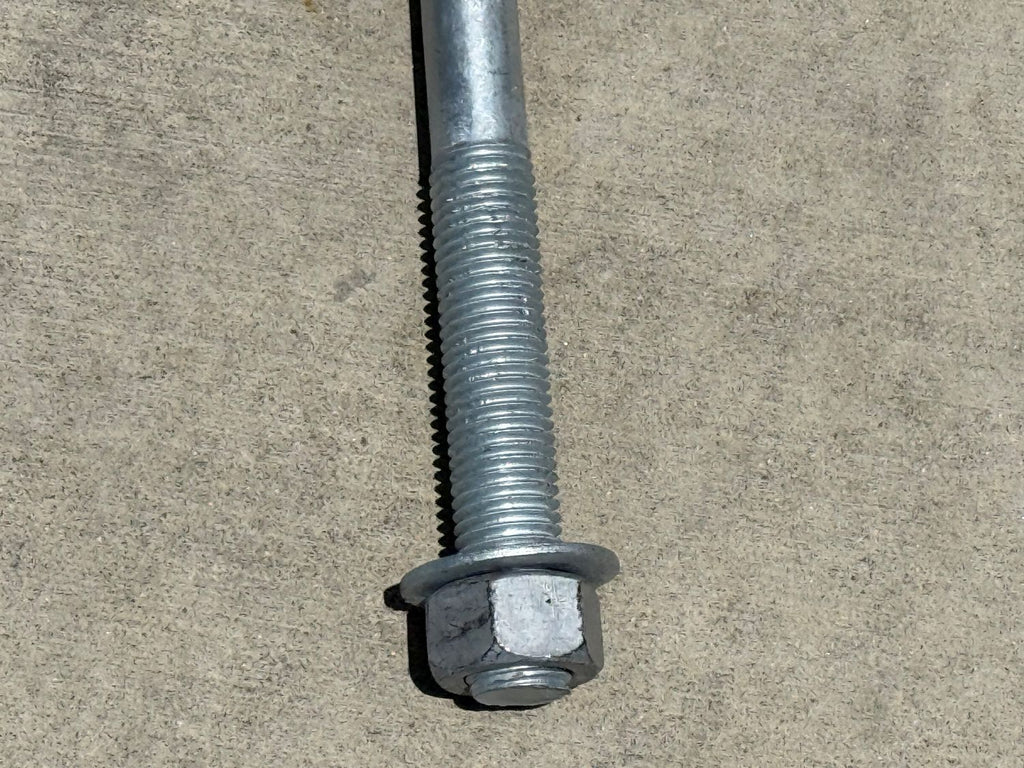 1" x 12" Threaded Concrete Anchor L-Bolts (Nuts & Washers Included) - Galvanized