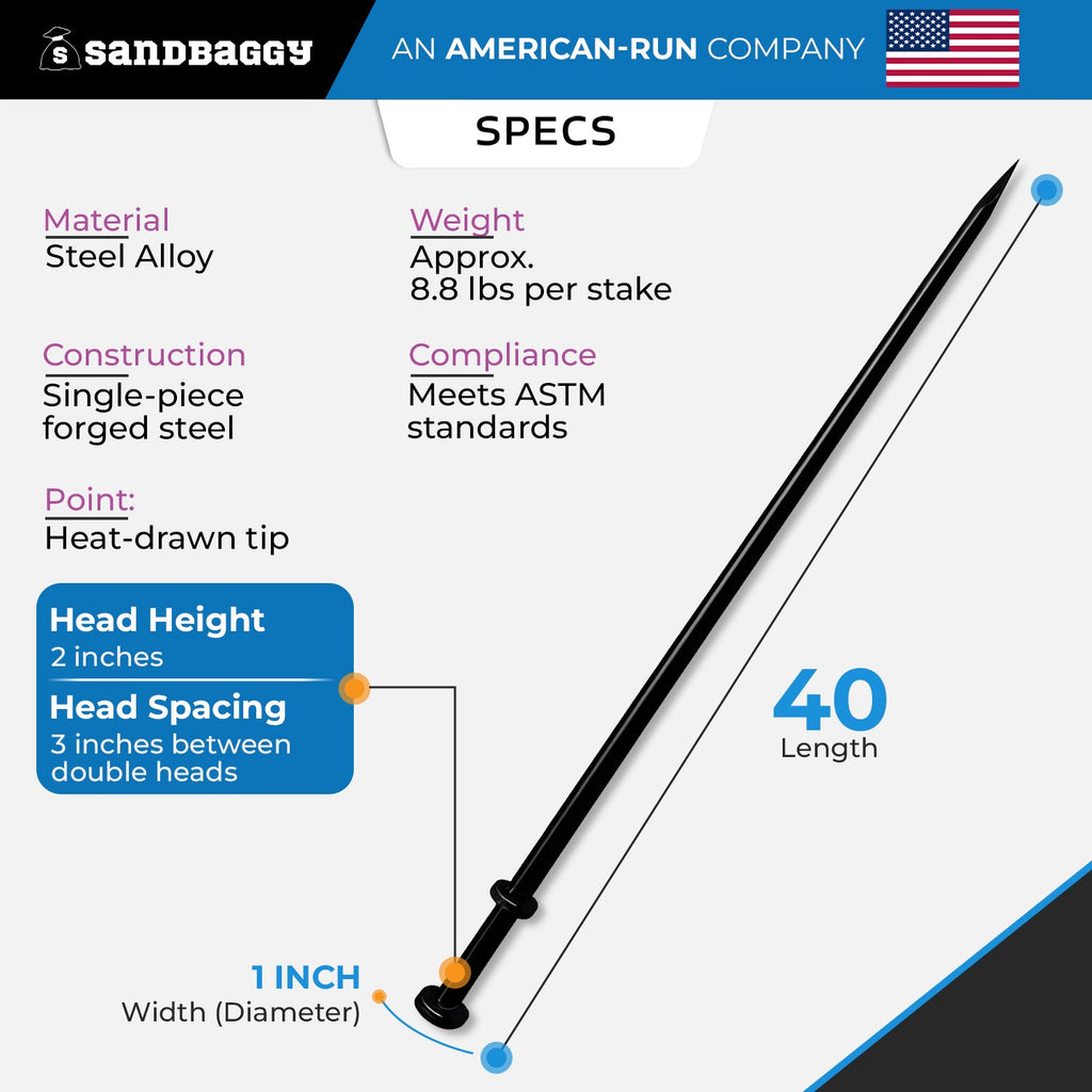 1x40 tent stake