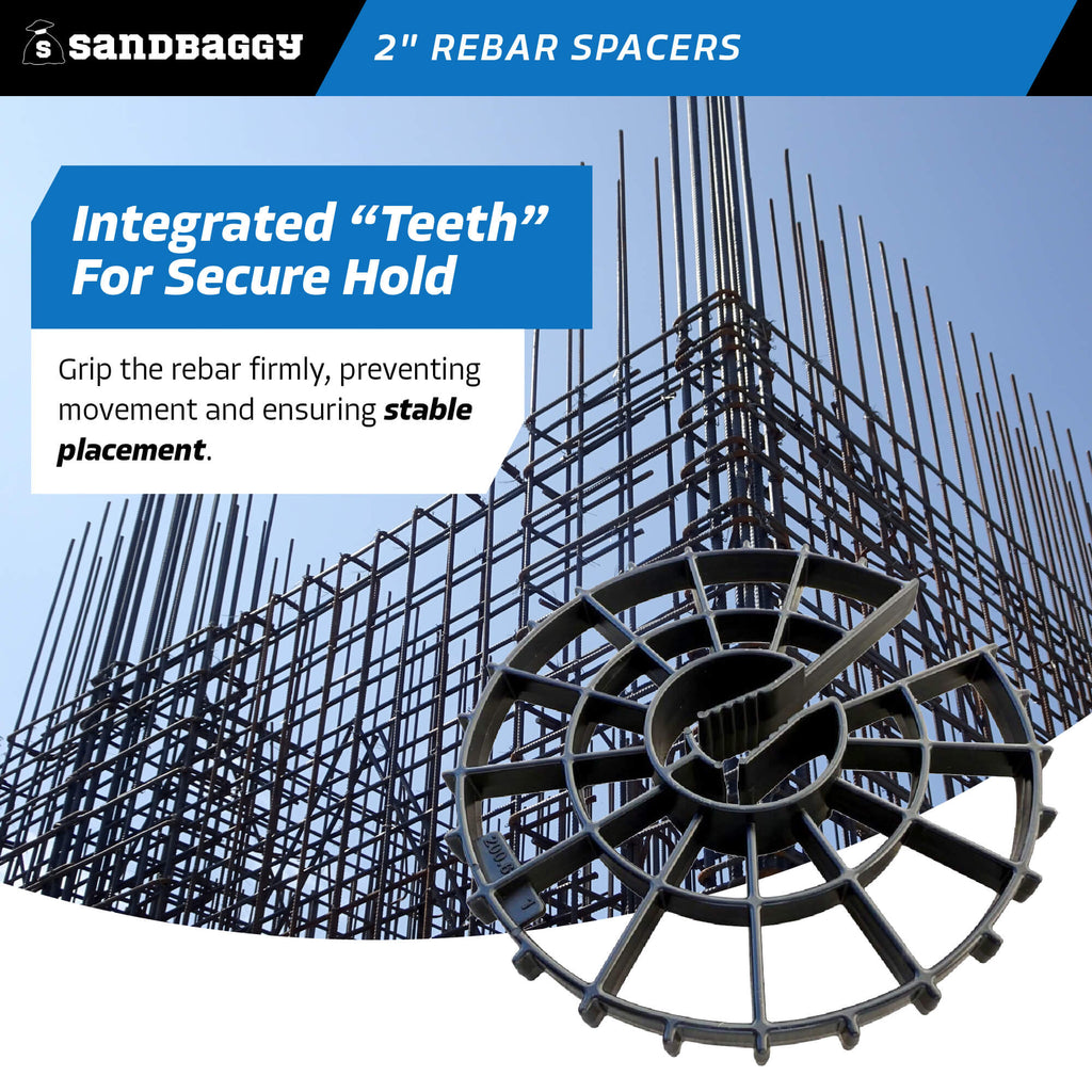 2" Rebar Spacer Wheels - Concrete Form Spacers