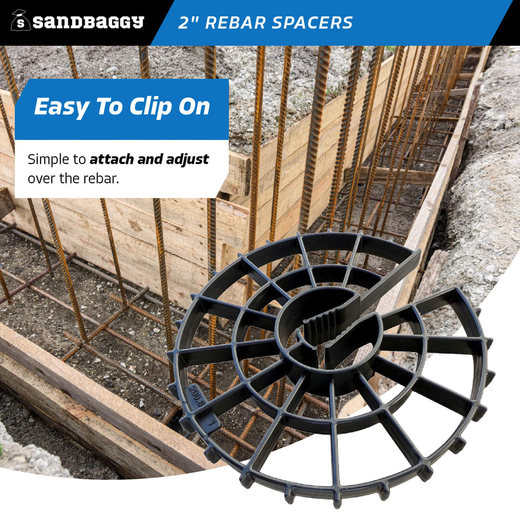 2" rebar spacer wheel - clip on