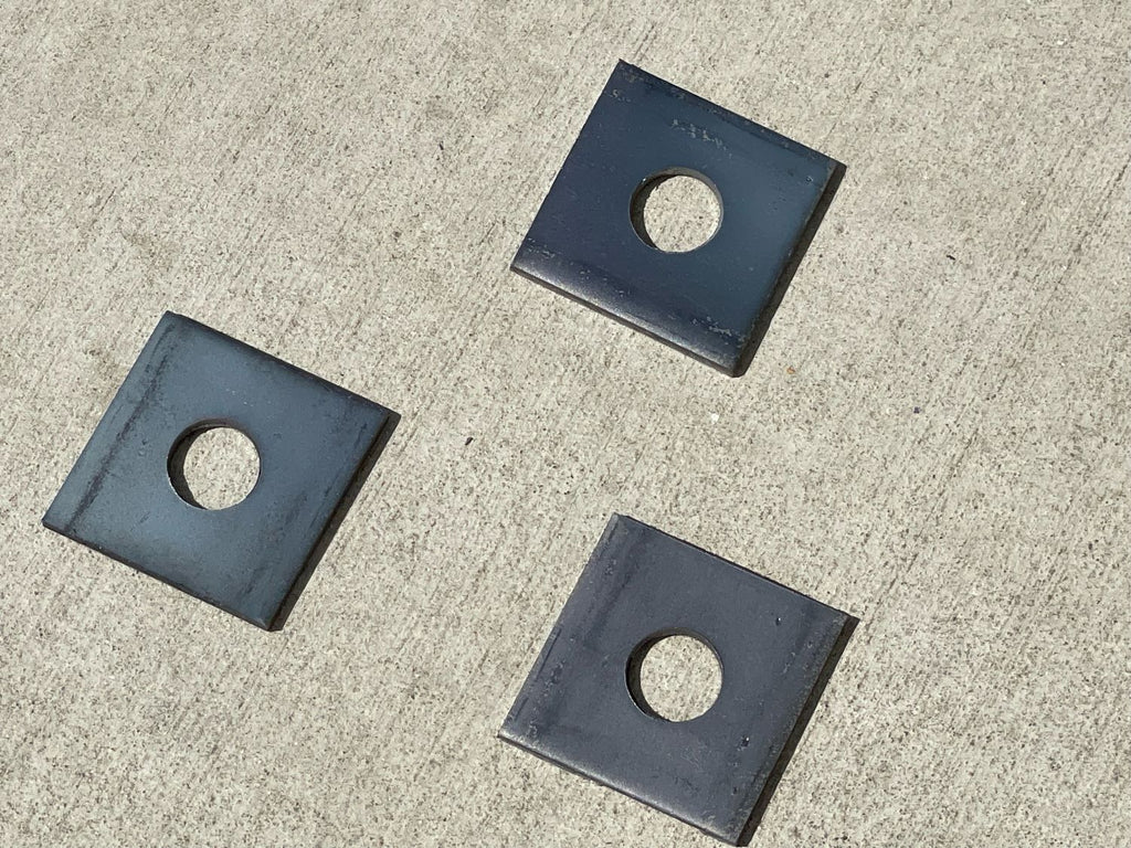 2x2 flat stee; square plate washers