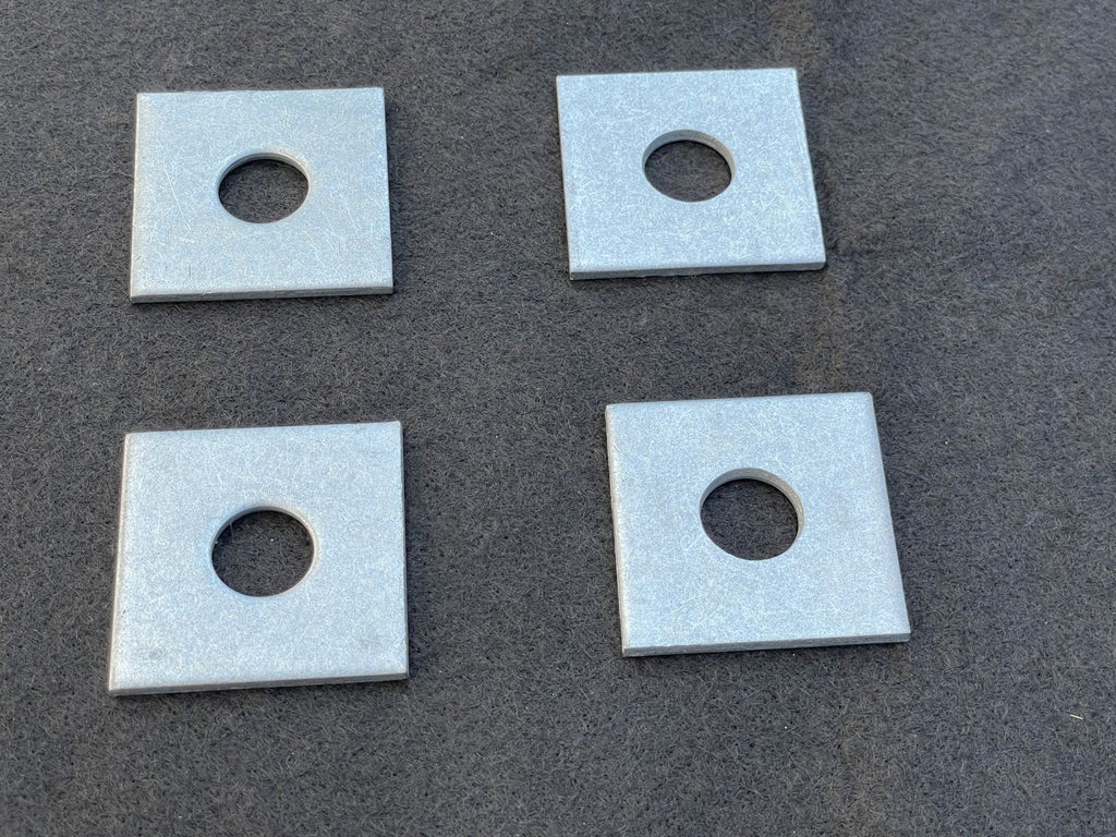 3/16" thick 2x2 square plate galvanized washers