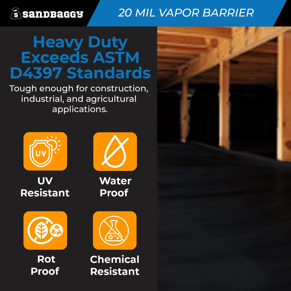 20 Mil Vapor Barrier – Polyethylene Visqueen (USA Made)