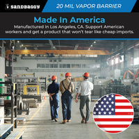 20 Mil Black Vapor Barrier – Polyethylene Visqueen (USA Made)