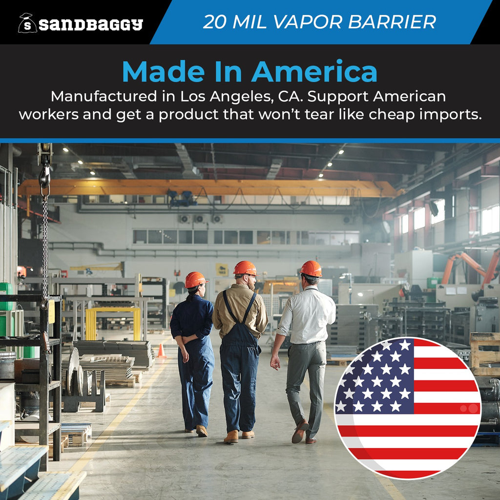 20 Mil Black Vapor Barrier – Polyethylene Visqueen (USA Made)