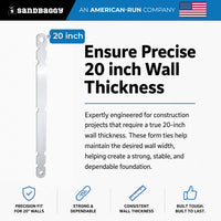 20 in aluminum form ties