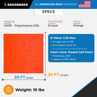 20ft x 20ft concrete curing blanket