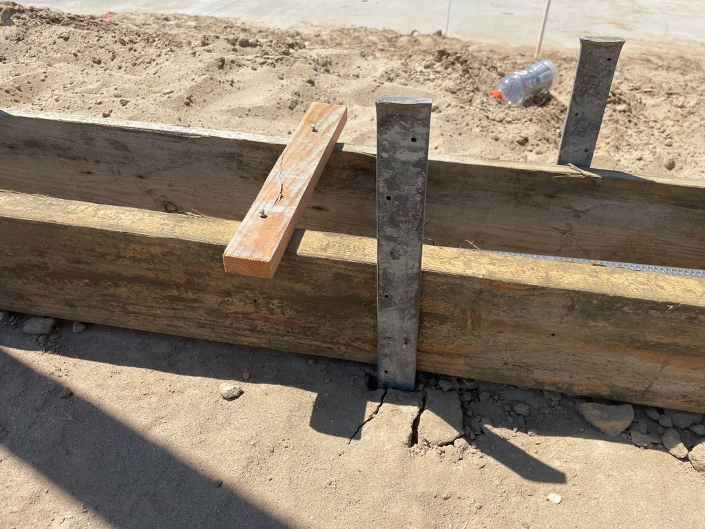 heavy duty flat steel stakes easily install into hard rocky soil