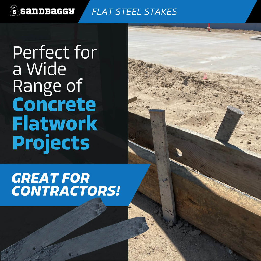 flat steel stakes for concrete flatwork