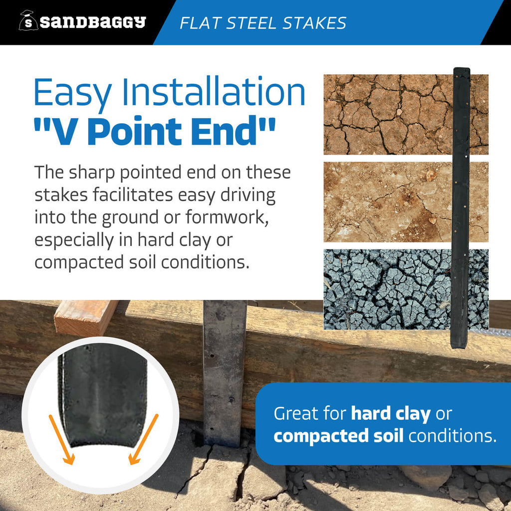 flat steel stakes easy to install