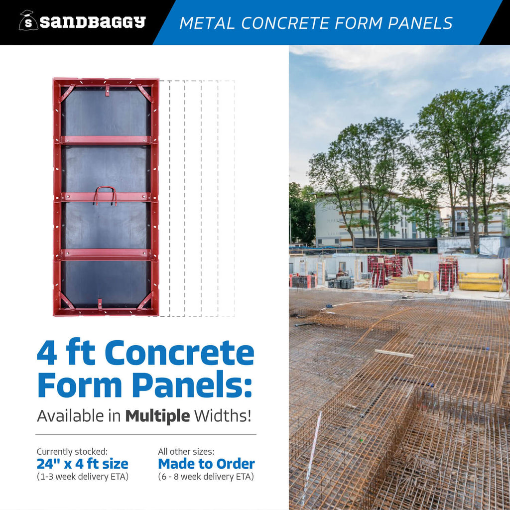 4 ft metal concrete form panels for sale