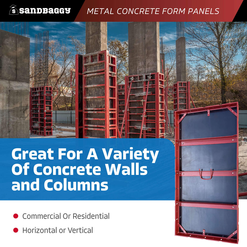 24 inch x 4 ft metal concrete wall forms panels for concrete walls and columns